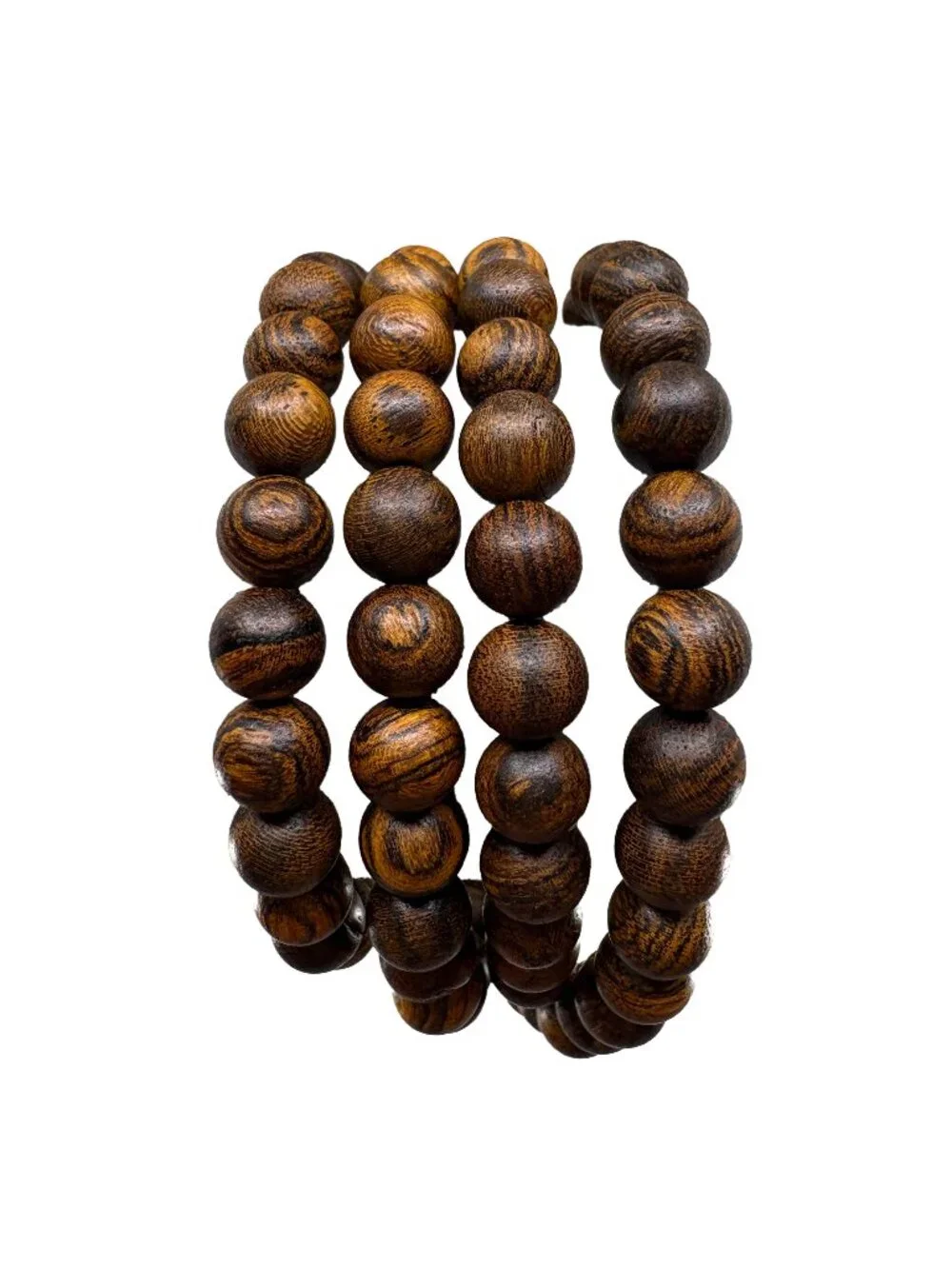 Natural Tiger Sandalwood 8mm 108 Beads Mala Necklace Bracelet 32.7g Wood